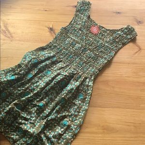 Smocked Sleeveless Free People Dress (better on)